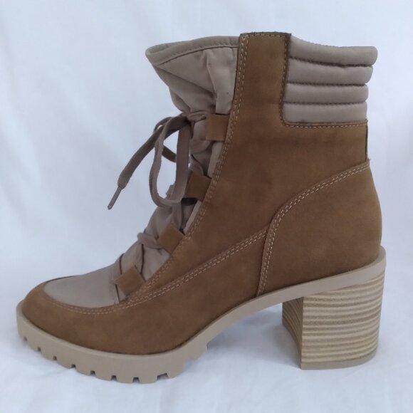 NWT Dolce Vita "Nollie" Tan Women's Combat Boots, Size 10 - Picture 2 of 11